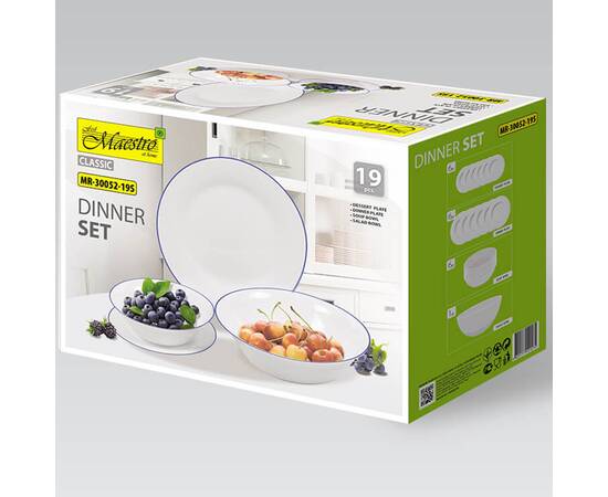 Набір посуду 19пр.Blue line Maestro (MR30052-19S), зображення 3