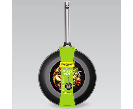 Сковорода Maestro индукционное дно 28 см (MR1227-28), Цвет: черный, Тип: сковорода, Форма: круглая, Диаметр (см): 28, изображение 3