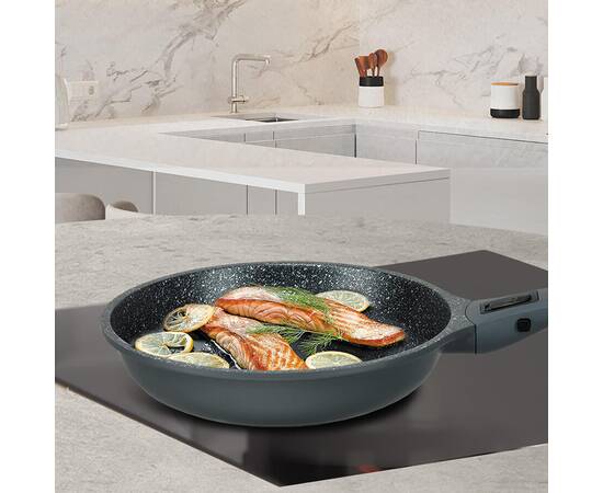 Сковорода Maestro Marble індукційне дно 26 см (MR1208-26), Колір: сірий, Тип: сковорода, Форма: кругла, Діаметр (см): 26, зображення 2