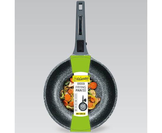 Сковорода Maestro Marble індукційне дно 28 см (MR1208-28), Колір: сірий, Тип: сковорода, Форма: кругла, Діаметр (см): 28, зображення 3