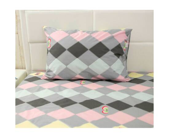 Набір простирадло 143х215 + наволочка 50х70-1 шт Owl ромб сатин Руно, Колір: сірий, Тип: набори простирадла + наволочки, Розмір: 143x215, зображення 2