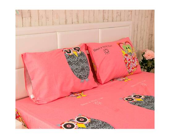 Наволочка 50х70 сатин 35.137_Owl Руно (35.137_Owl), Колір: кораловий, Тип: наволочки, Розмір: 50x70, зображення 4