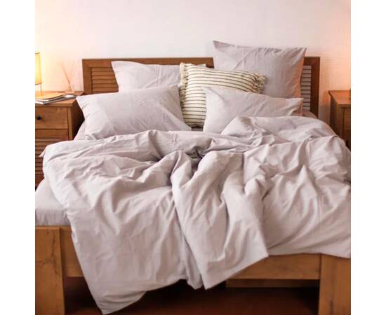 Постільна білизна 37 Tiare Wash 200х220 варена бавовна Вілюта, Розмір: двоспальний євро 200х220, Основний колір: зелений, зображення 3