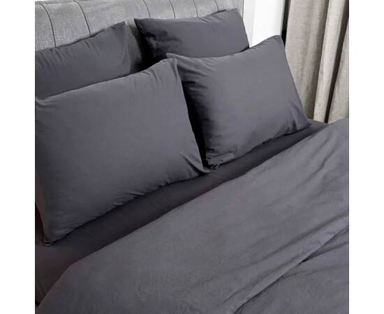 Постільна білизна 69 Tiare Wash Wash 2шт(143х210) варена бавовна Вілюта, Розмір: сімейний 2шт(145x210), Основний колір: антрацитовий, зображення 2