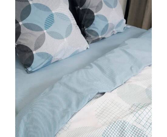 Постільна білизна 24246 ранфорс 200х220, Розмір: двоспальний євро 200х220, Основний колір: синій, зображення 3