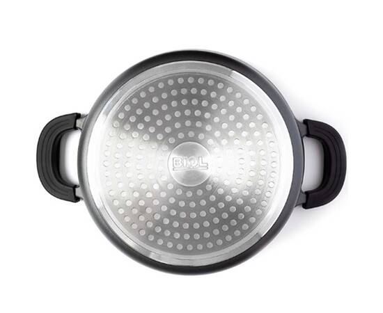 Каструля зі скляною кришкою 2,5 л індукція БІОЛ (К301РС), Тип: каструля, Об'єм: 2,5 л, Колір: сірий, зображення 2