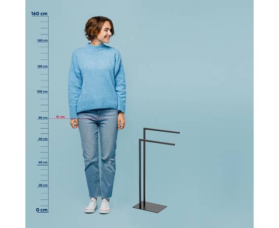 Тримач для рушників KELA Style 30х20х81 см чорний (22495), зображення 4