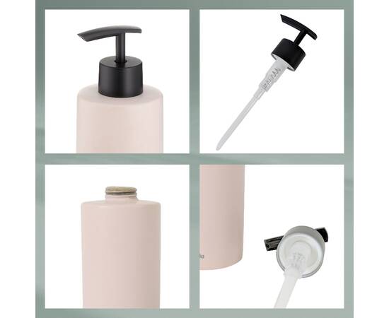 Дозатор для рідкого мила KELA Matsi світло-рожевий 300 мл (23715), зображення 4