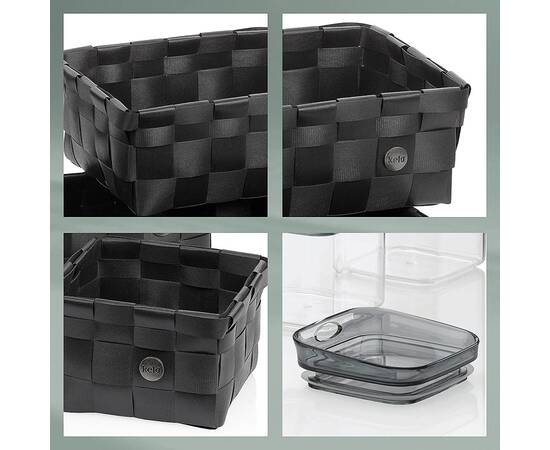 Набір кошиків KELA Neo чорний 3 штуки (24485), зображення 2