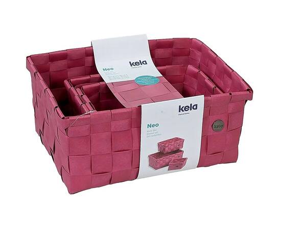 Набір кошиків KELA Neo малиново-червоний 3 штуки (24481), зображення 3