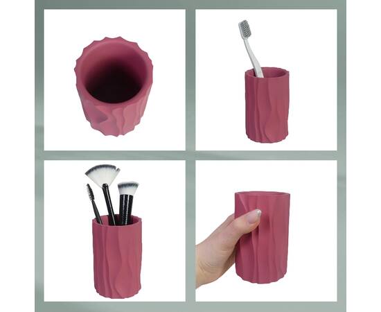 Стакан для зубных щеток KELA Merida малиново-красный 10.5х7 см (23769), изображение 4