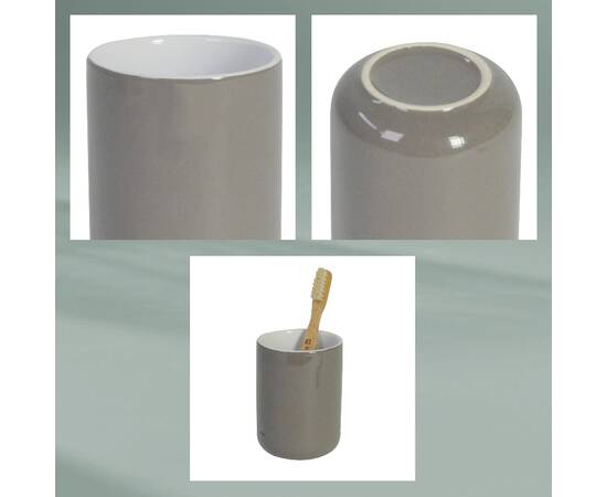 Стакан для зубных щеток KELA Isabella зеленые листья 10х7.5 см (22006), изображение 4