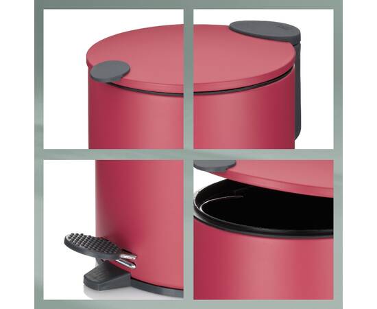 Відро для сміття KELA Mats пастельно-червоний 3 л (23618), зображення 4