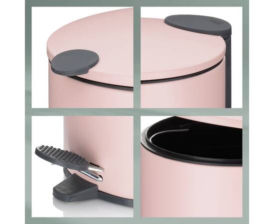 Відро для сміття KELA Mats світло-рожевий 3 л (23617), зображення 4