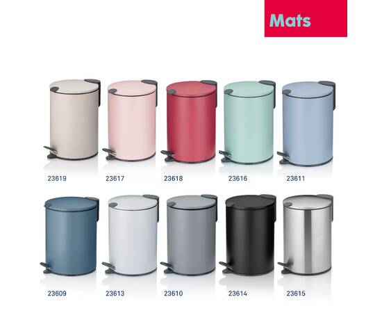 Відро для сміття KELA Mats світло-рожевий 3 л (23617), зображення 6