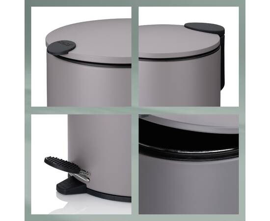 Ведро для мусора KELA Mats светло-серые 3 л (23610), изображение 3