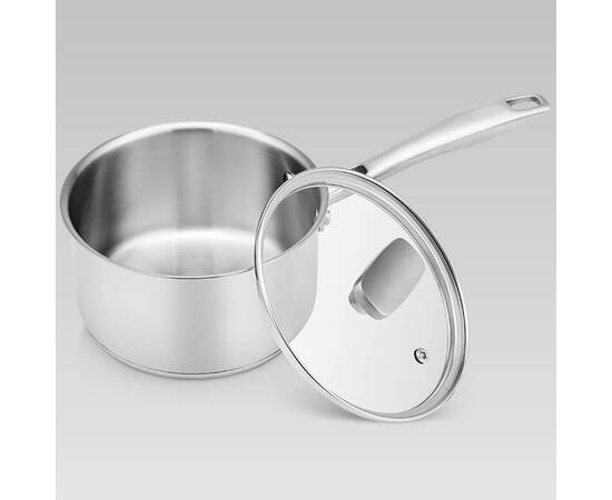 Ківш 16 см, 1,7 л Maestro (MR3521-16S), Тип: ківш, Об'єм: 1,7 л, Колір: срібний, зображення 3