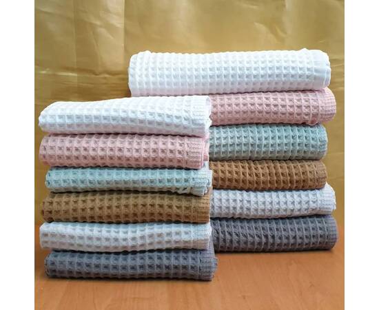 Набор вафельних полотенец 50x80 та 80x160 2шт антрацит Zeron (20089), Цвет: антрацитовый, изображение 2