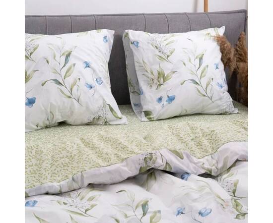 Постільна білизна 24259 ранфорс 175х210 Вілюта, Розмір: двоспальний 175х210, Основний колір: зелений, зображення 2