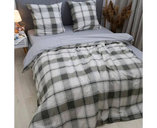 Постільна білизна 723 сатин твілл 2шт(143х210) Вілюта, Розмір: сімейний 2шт(145x210), Основний колір: сірий, зображення 2