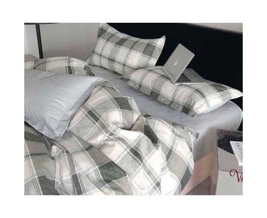 Постільна білизна 723 сатин твілл 2шт(143х210) Вілюта, Розмір: сімейний 2шт(145x210), Основний колір: сірий, зображення 3