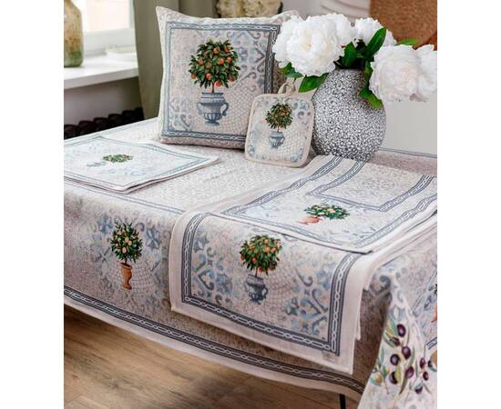 Доріжка 40х140 Афіни Прованс (35294), Тип: доріжки (раннери), Основний колір: блакитний, Форма скатертини: прямокутна, Розмір: 40x140, зображення 4