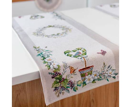 Дорожка 40х140 GARDEN Прованс (035288), Тип: дорожки (раннеры), Цвет: зеленый, Форма скатерти: прямоугольная, Размер: 40x140, изображение 3