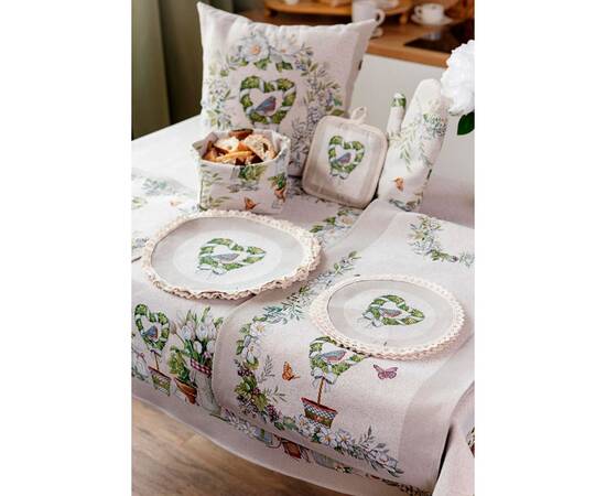 Дорожка 40х140 GARDEN Прованс (035288), Тип: дорожки (раннеры), Цвет: зеленый, Форма скатерти: прямоугольная, Размер: 40x140, изображение 4