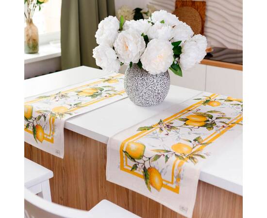 Дорожка 40х140 Сицилія Прованс (035296), Тип: дорожки (раннеры), Цвет: желтый, Форма скатерти: прямоугольная, Размер: 40x140, изображение 4