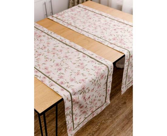 Дорожка 40х140 Тереза квіточки Прованс (034454), Тип: дорожки (раннеры), Цвет: розовый, Форма скатерти: прямоугольная, Размер: 40x140, изображение 2