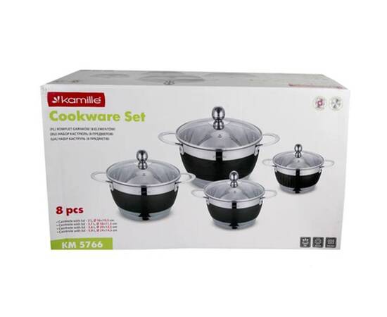 Набір каструль 8 пр. (2 л, 2.7 л, 3.6 л, 5.9 л), зображення 6
