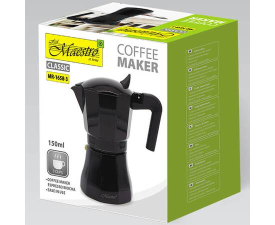 Кавоварка Espresso Moka алюмінієва 150 мл Maestro (MR1658-3), зображення 5