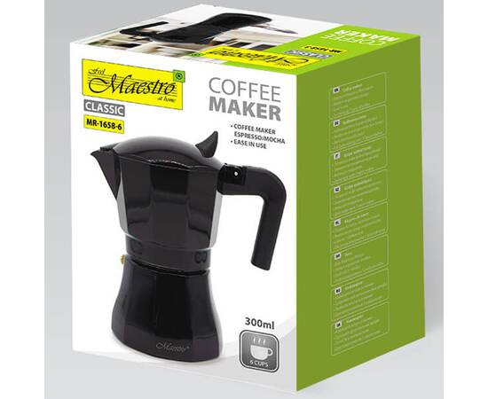 Кофеварка Espresso Moka алюминиевая300 мл Maestro (MR1658-6), изображение 5