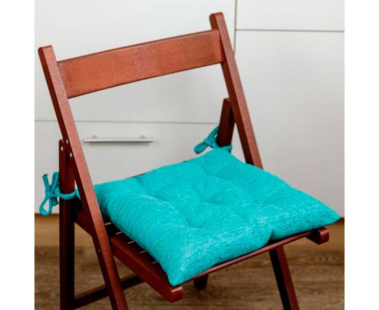 Подушка на стілець 40х40 CHENILLA Бірюзова Прованс (034857), Колір: бірюзовий, Розмір: 40x40, зображення 2