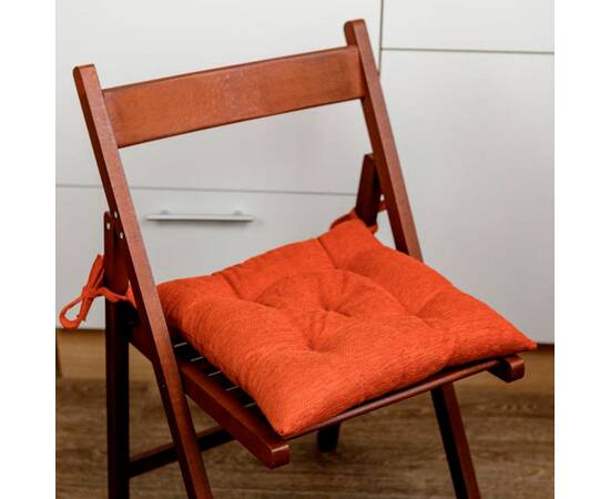 Подушка на стілець 40х40 CHENILLA Оранж Прованс (034841), Колір: помаранчевий, Розмір: 40x40, зображення 2