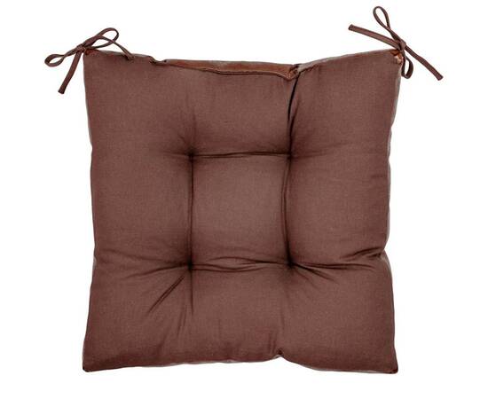 Подушка на стілець 40х40 коричнева з екошкіри Прованс (034073), Колір: коричневий, Розмір: 40x40, зображення 2