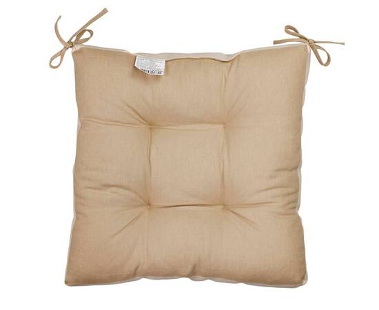 Подушка на стілець 40х40 кремова з екошкіри Прованс (034077), Колір: кремовий, Розмір: 40x40, зображення 2