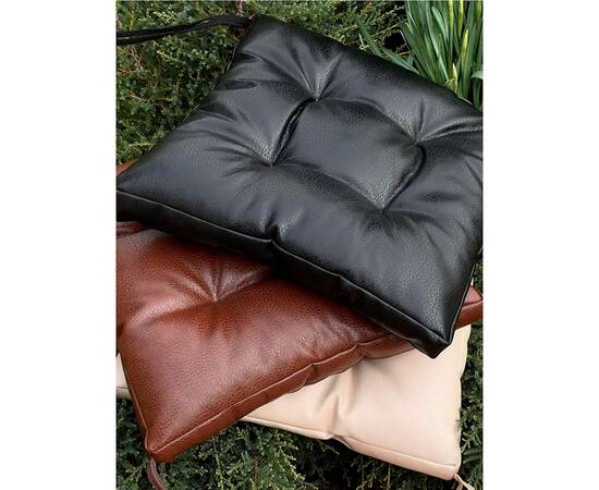 Подушка на стілець 40х40 кремова з екошкіри Прованс (034077), Колір: кремовий, Розмір: 40x40, зображення 5