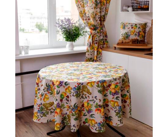 Скатерть круглая D-180 Верона Прованс (035537), Тип: скатерти, Цвет: желтый, Форма скатерти: круглая, Размер: Ø180, изображение 2