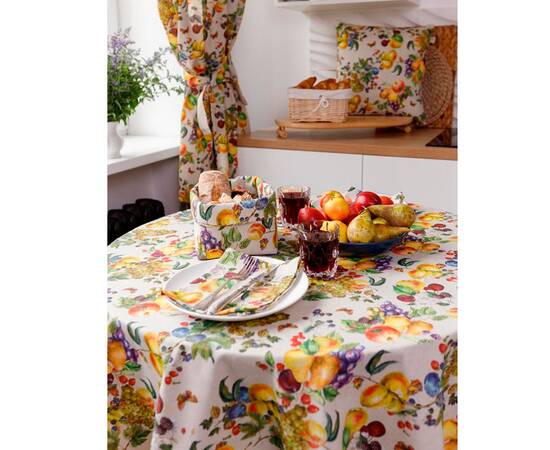 Скатерть круглая D-180 Верона Прованс (035537), Тип: скатерти, Цвет: желтый, Форма скатерти: круглая, Размер: Ø180, изображение 3