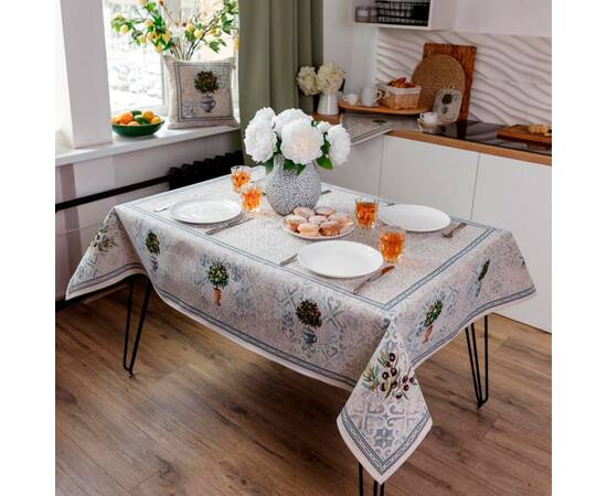 Скатерть 160х250 Афіни Прованс (035384), Тип: скатерти, Цвет: голубой, Форма скатерти: прямоугольная, Размер: 160x250, изображение 4
