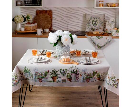 Скатерть 160х300 GARDEN Прованс (035346), Тип: скатерти, Цвет: зеленый, Форма скатерти: прямоугольная, Размер: 160x300, изображение 4