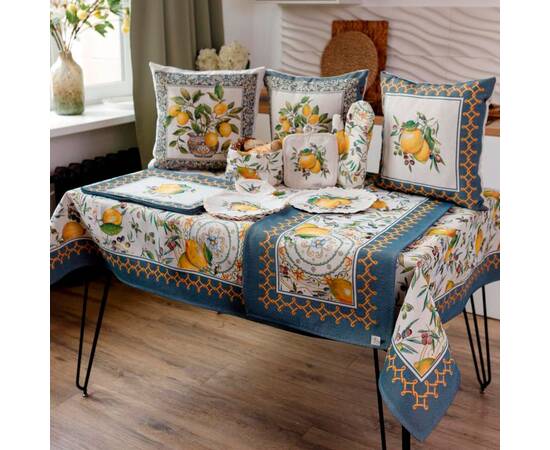 Скатерть 160х300 Наполі Прованс (035366), Тип: скатерти, Цвет: желтый, Форма скатерти: прямоугольная, Размер: 160x300, изображение 4