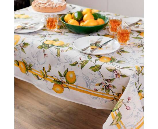 Скатертина 136х350 Сицилия Прованс (035320), Тип: скатертини, Основний колір: жовтий, Форма скатертини: прямокутна, Розмір: 136x350, зображення 3