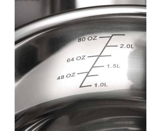 Каструля з кришкою Bergner Gourmet 8 л (BG-6565), Тип: каструля, Об'єм: 8 л, Колір: срібний, зображення 2