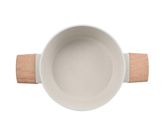 Каструля з кришкою Bergner Naturally 20 см 2.4 л (BG-34745-CR), Тип: каструля, Об'єм: 2,4 л, Колір: кремовий, зображення 2