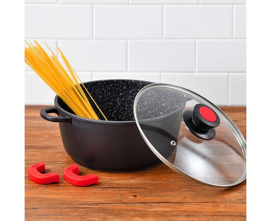 Каструля з кришкою Bergner Chroma 20 см 2.2 л (BG-30114-BK), Тип: каструля, Об'єм: 2,2 л, Колір: чорний, зображення 4