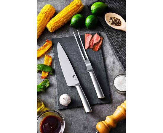 Набір ніж та вилка для м'яса Bergner Bbq lovers 2 предмети (BG-40220-MM), зображення 4