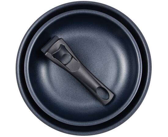 Набір сковорідок з ручкою Bergner Click & cook, 22/26 см червоний (BG-31605-RD), зображення 2