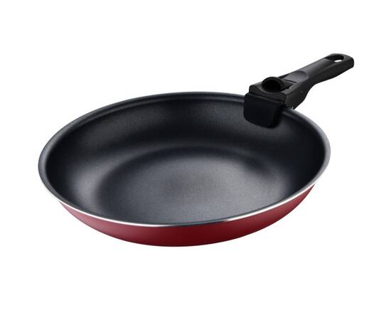 Набір сковорідок з ручкою Bergner Click & cook, 22/26 см червоний (BG-31605-RD), зображення 4